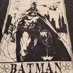 Black Batman Graphic T-Shirt Tarot Men's Small